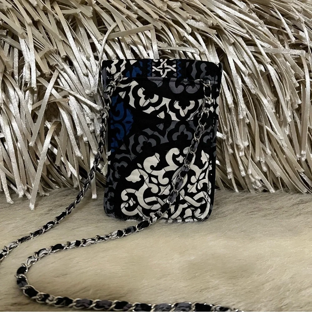 VERA BRADLEY Canterberry Cobalt Mini Cellphone Crossbody Chainlink Strap 2013 - Picture 4 of 14